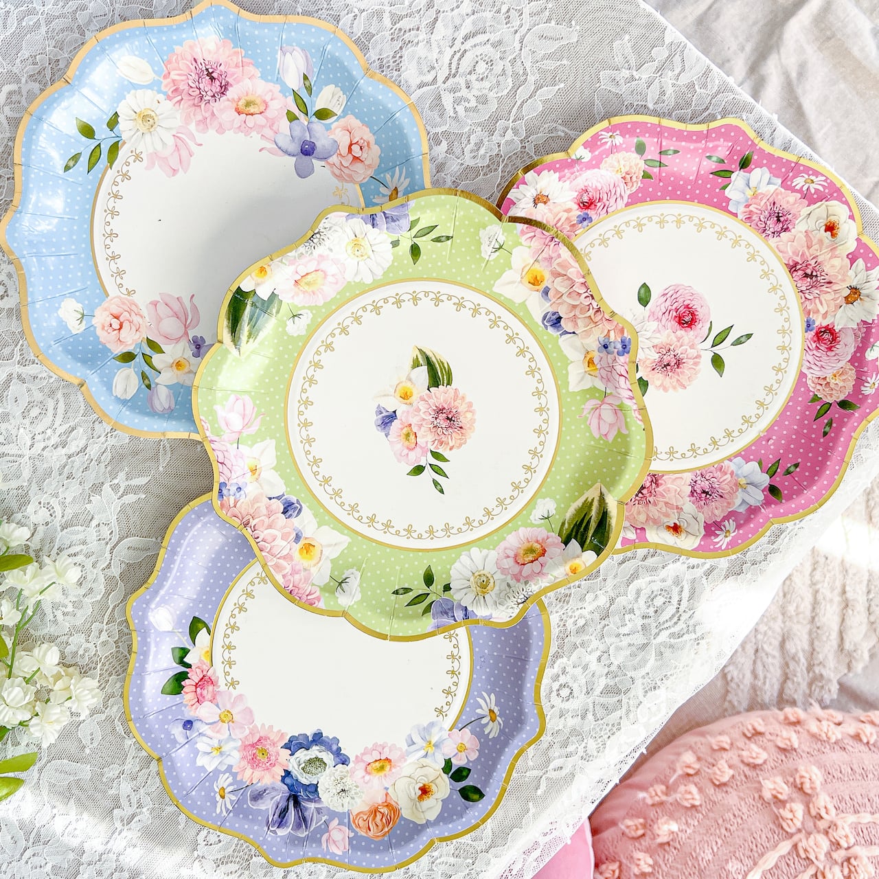Kate Aspen® Tea Time Party 9" Assorted Premium Paper Plates Set